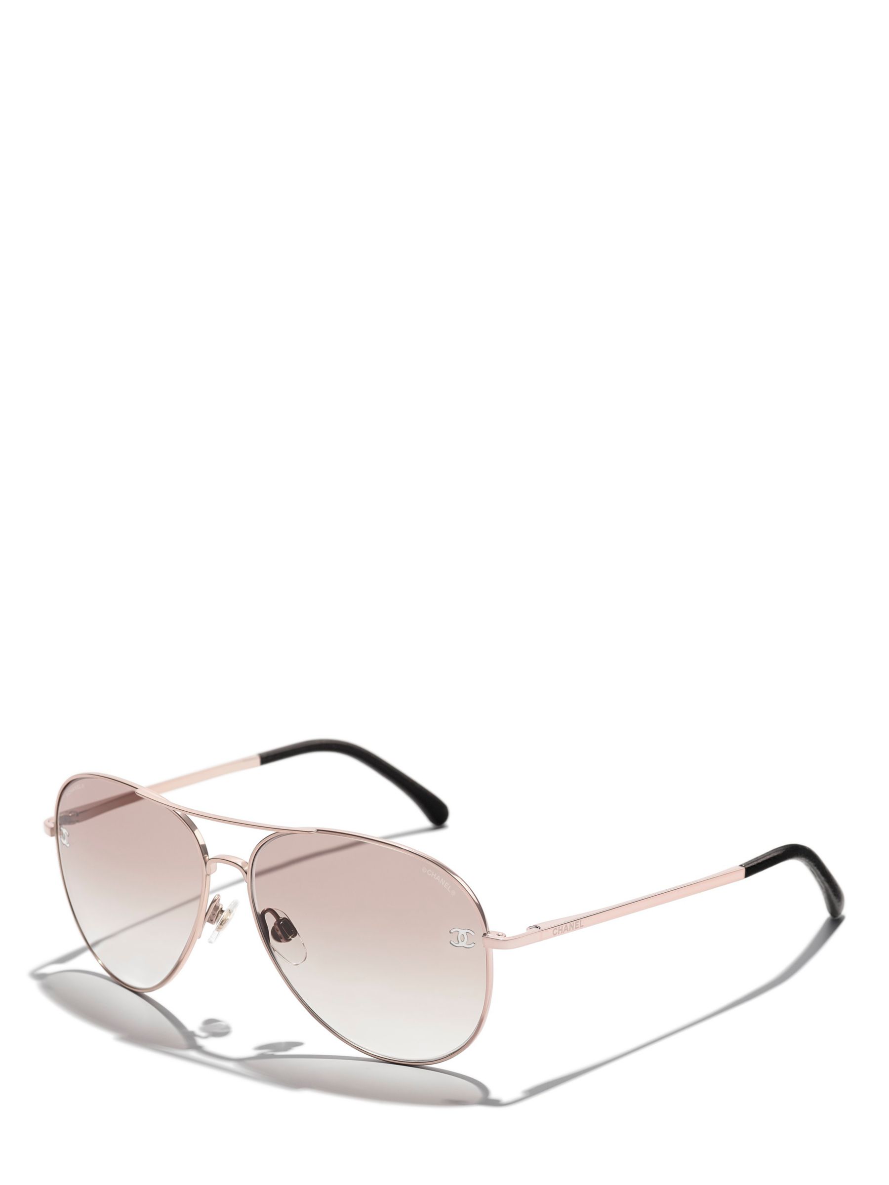 CHANEL Metal CC Aviator Sunglasses 4189-T-Q Pink 794371