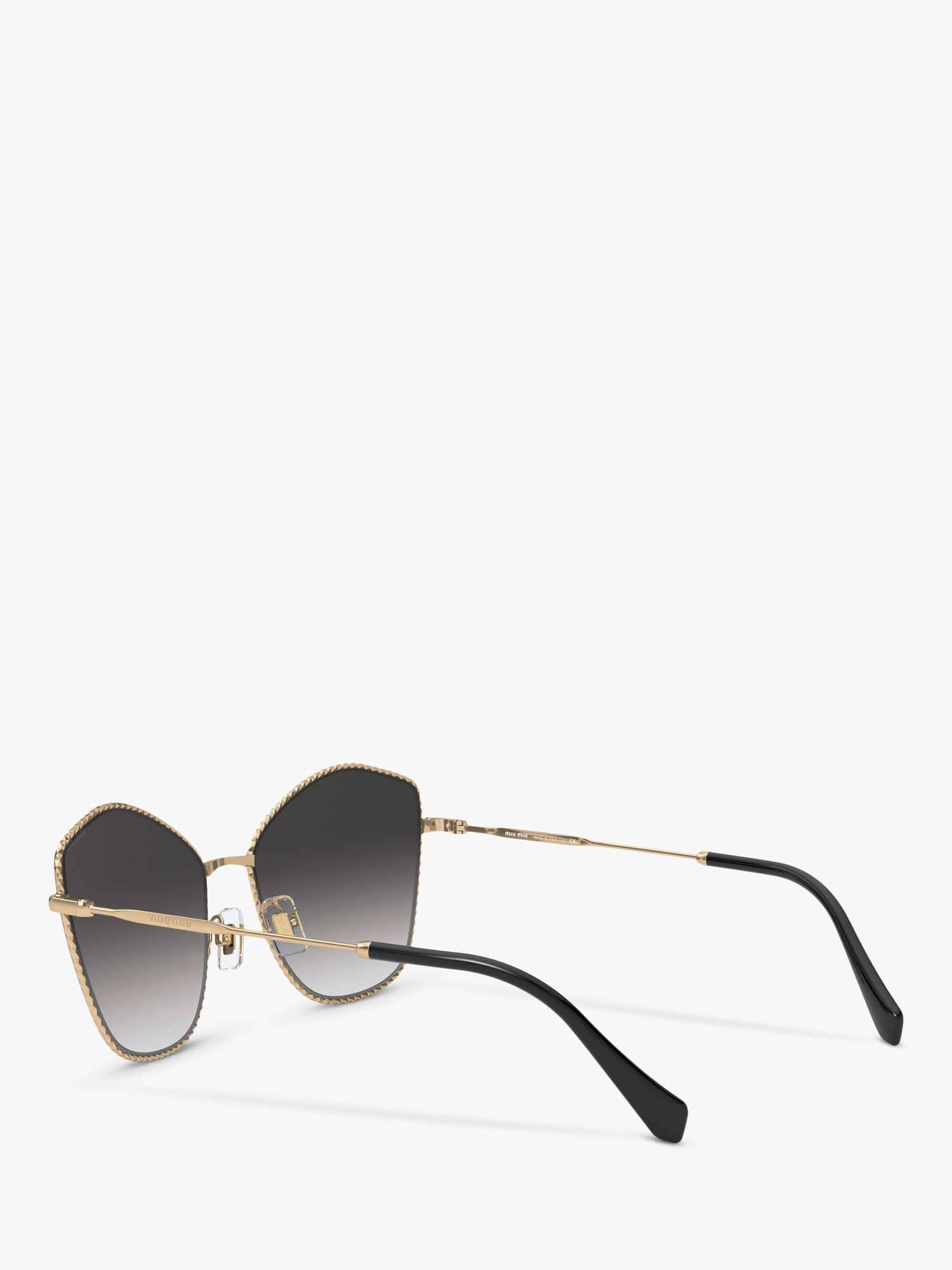 Buy Miu Miu MU 60VS Women's Cat's Eye Sunglasses, Antique Gold/Black Gradient Online at johnlewis.com