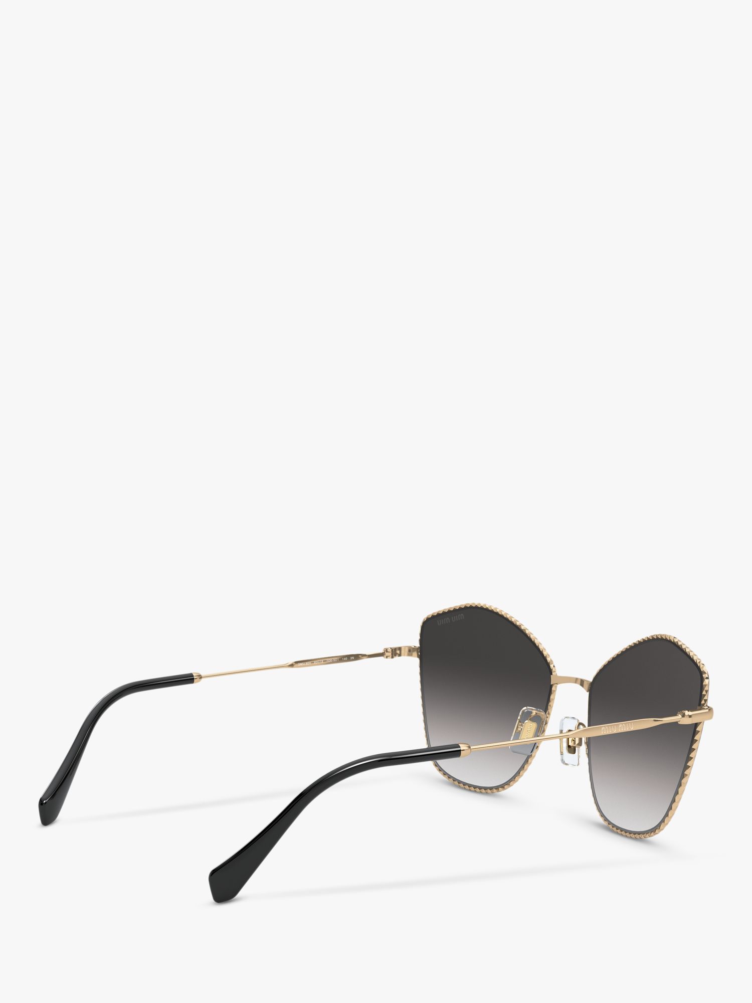 Buy Miu Miu MU 60VS Women's Cat's Eye Sunglasses, Antique Gold/Black Gradient Online at johnlewis.com