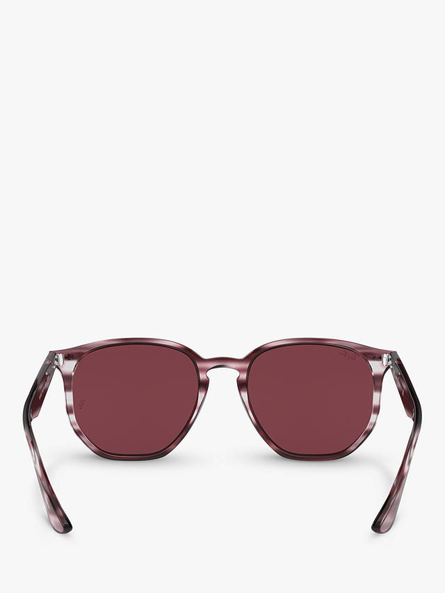 Ray-Ban RB4306 Unisex Oval Sunglasses, Bordeaux Havana/Dark Red