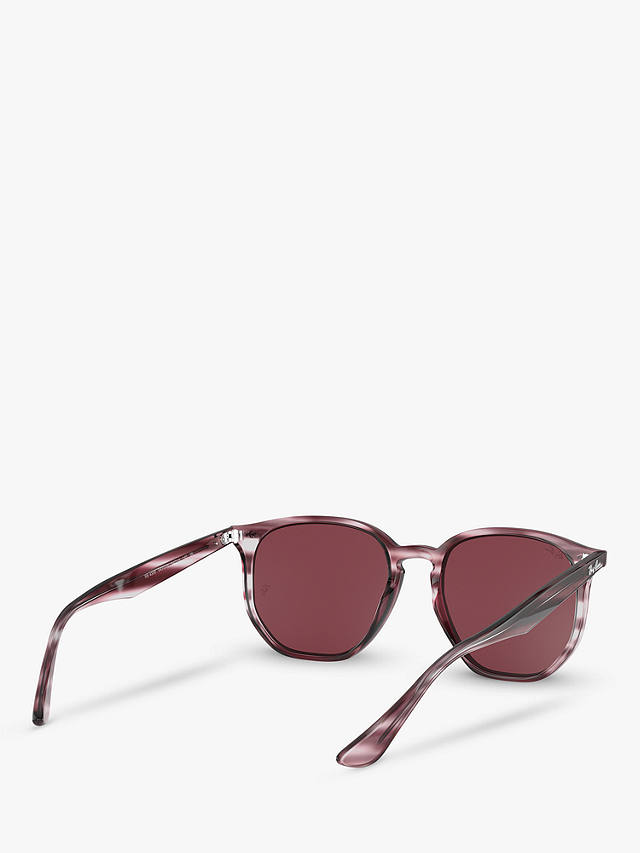 Ray-Ban RB4306 Unisex Oval Sunglasses, Bordeaux Havana/Dark Red