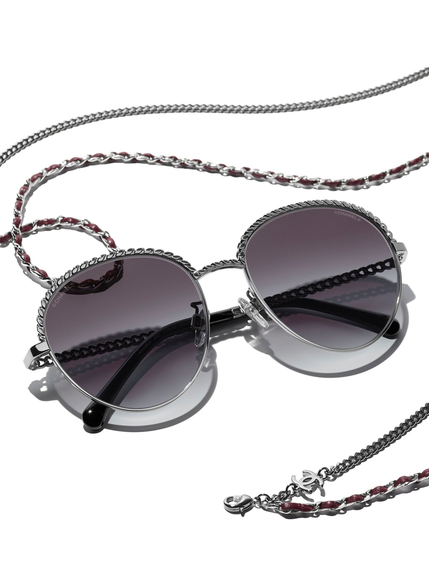 CHANEL Oval Sunglasses CH4242 Grey/Grey Gradient