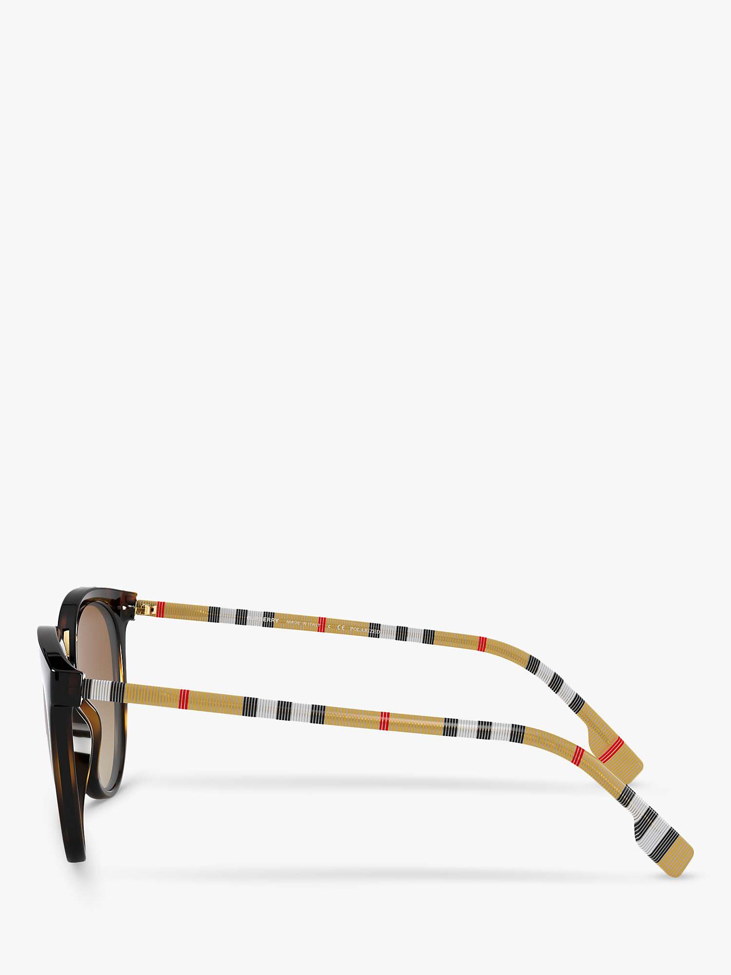 Buy Burberry BE4316 Women's Polarised Oval Sunglasses, Dark Havana/Brown Gradient Online at johnlewis.com