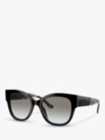 Prada PR 02WS Women's Pillow Sunglasses, Black