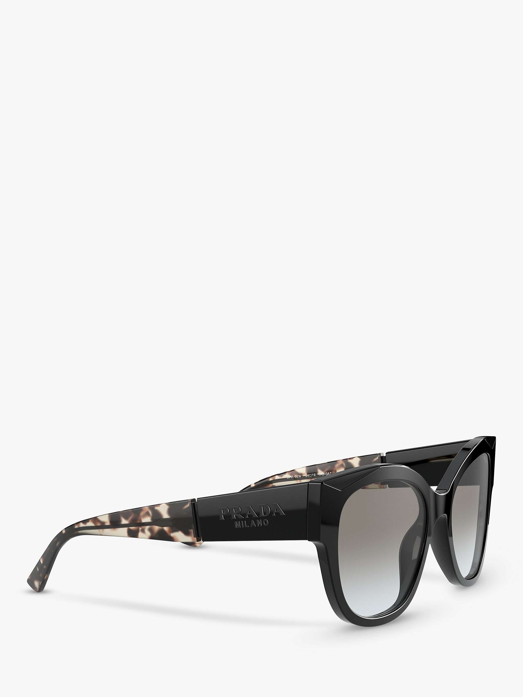 Buy Prada PR 02WS Women's Pillow Sunglasses, Black Online at johnlewis.com