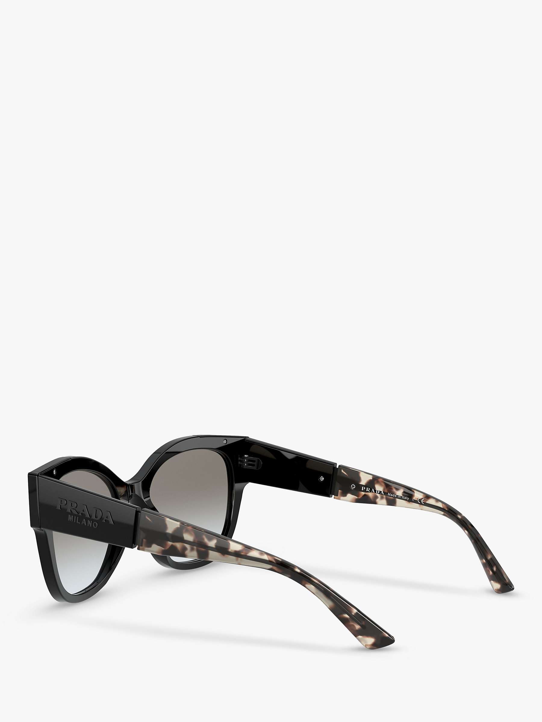 Buy Prada PR 02WS Women's Pillow Sunglasses, Black Online at johnlewis.com