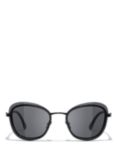 CHANEL Oval Sunglasses CH4264 Black/Green