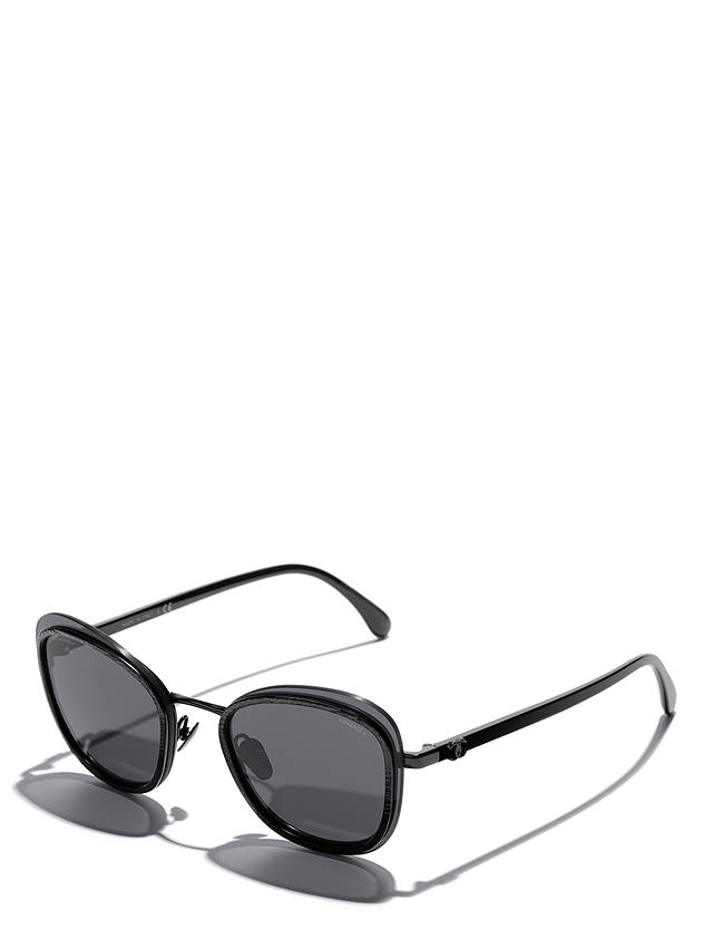 CHANEL Oval Sunglasses CH4264 Black/Green