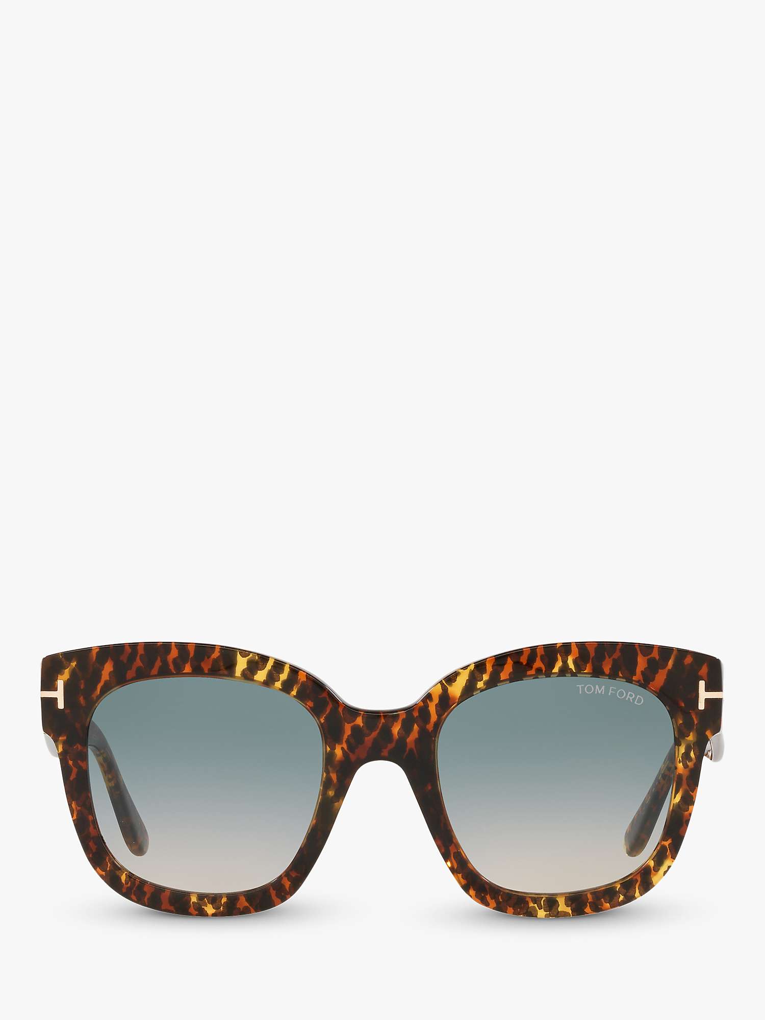 Buy TOM FORD 0TR001298 Women's Square Sunglasses, Tortoise Online at johnlewis.com