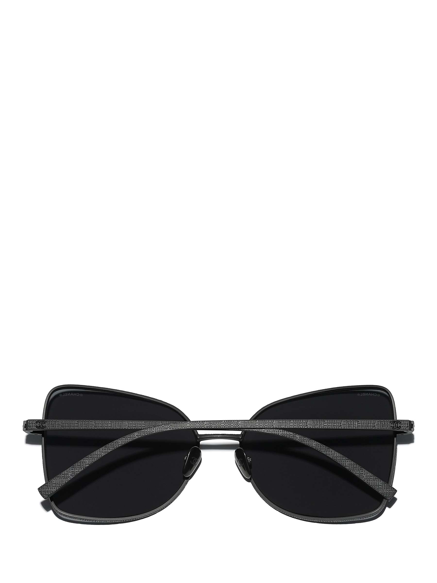Buy CHANEL Irregular Sunglasses CH4263T Black/Grey Online at johnlewis.com