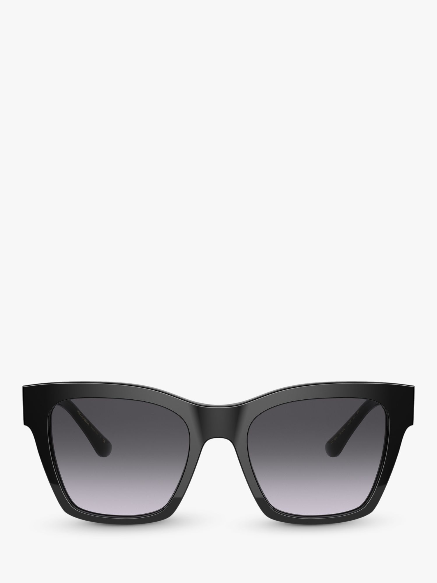 Dolce & Gabbana DG4384 Women's Square Sunglasses, Black/Grey Gradient ...