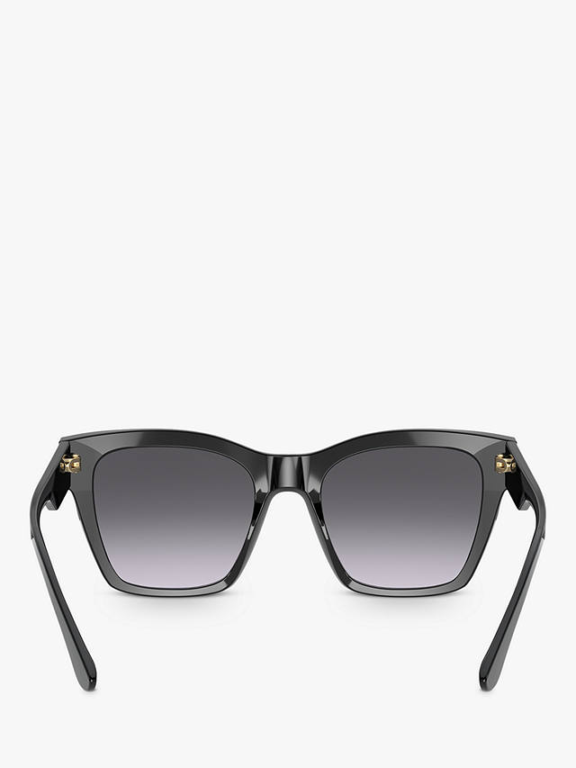 Dolce & Gabbana DG4384 Women's Square Sunglasses, Black/Grey Gradient