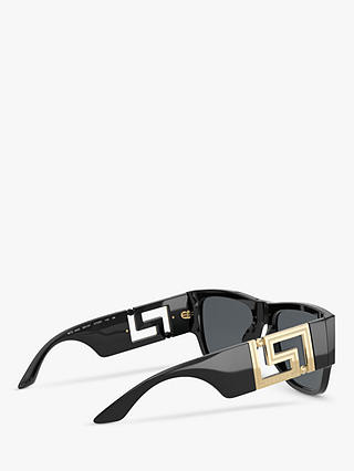 Versace VE4403 Men's Rectangular Sunglasses, Black