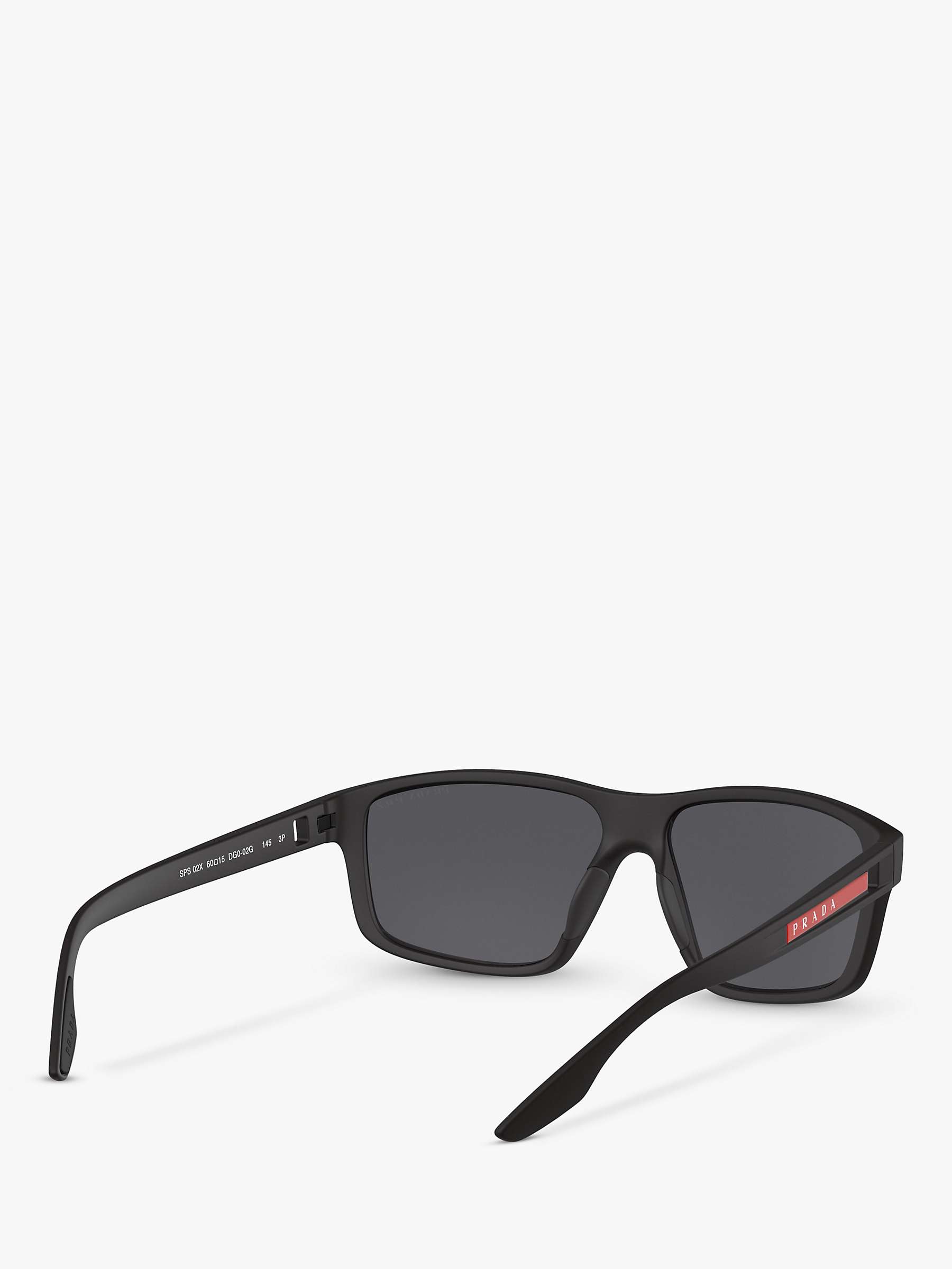 Buy Prada Linea Rossa PS 02XS Men's Polarised Rectangular Sunglasses Online at johnlewis.com