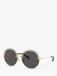 Dolce & Gabbana DG2262 Round Sunglasses, Black