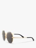 Dolce & Gabbana DG2262 Round Sunglasses, Black