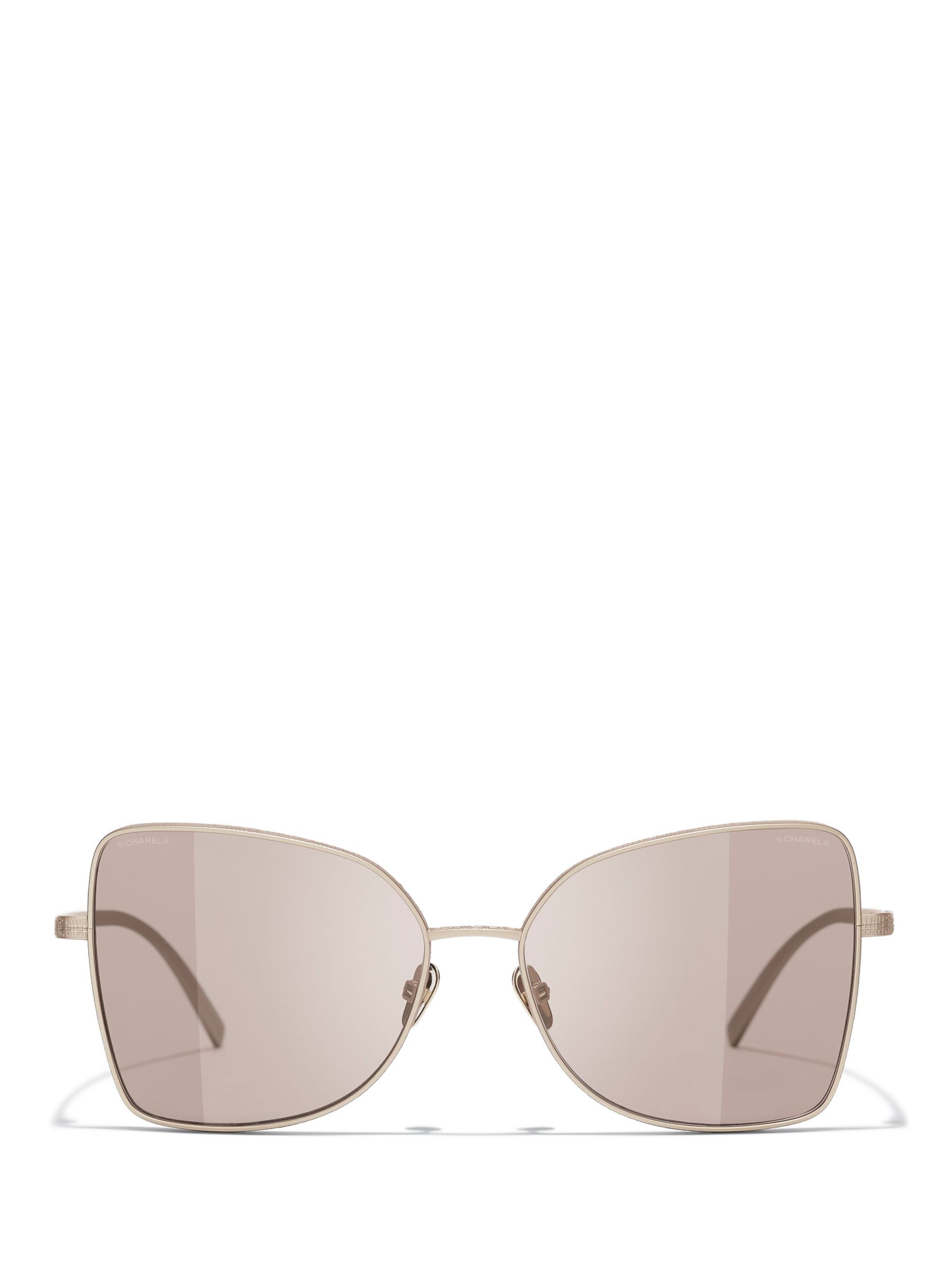 Buy CHANEL Irregular Sunglasses CH4263T Pale Gold/Beige Online at johnlewis.com