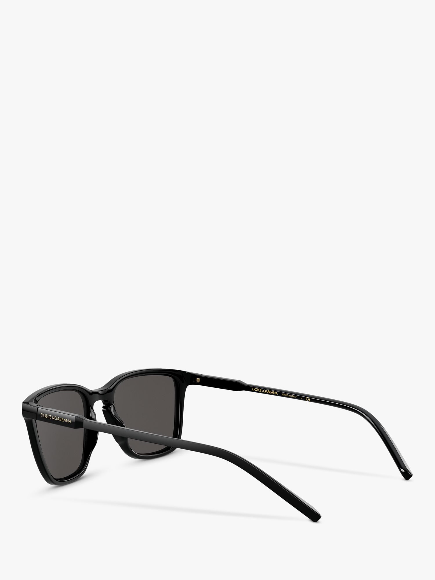 Dolce & Gabbana DG6145 Men's Square Sunglasses, Black/Dark Grey at John ...
