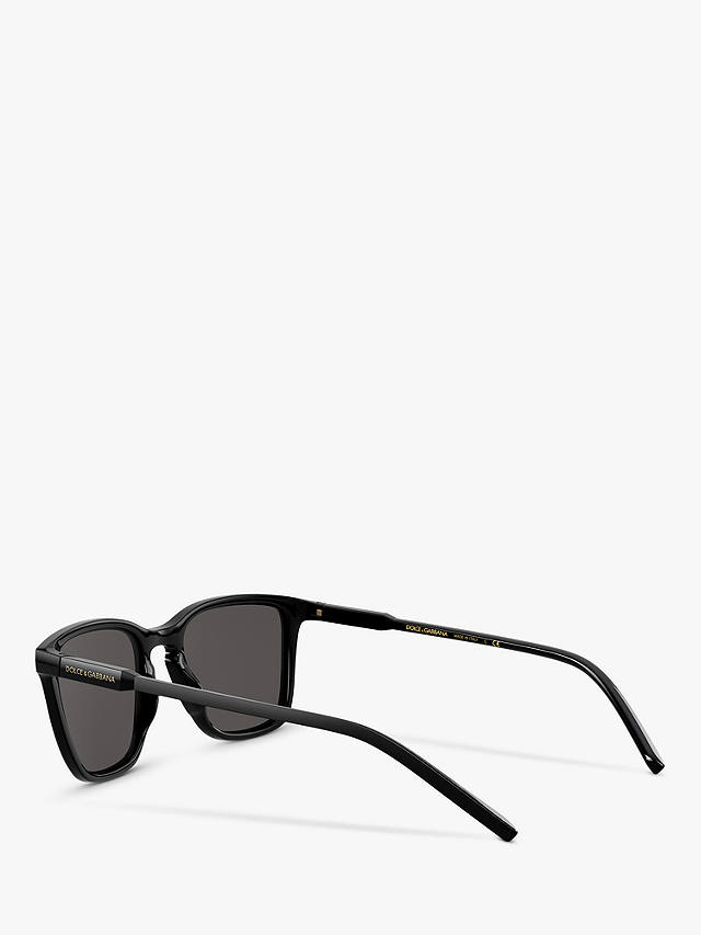 Dolce & Gabbana DG6145 Men's Square Sunglasses, Black/Dark Grey