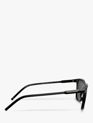 Dolce & Gabbana DG6145 Men's Square Sunglasses, Black/Dark Grey