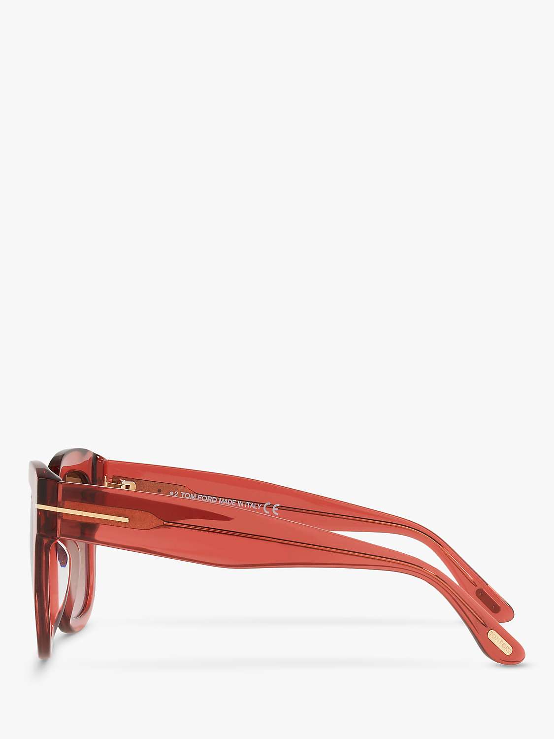 Buy TOM FORD 0TR001298 Women's Square Sunglasses, Pink Shiny Online at johnlewis.com