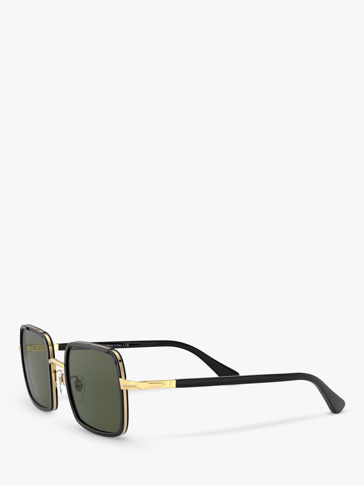 Persol PO2475S Unisex Square Sunglasses, Gold/Black