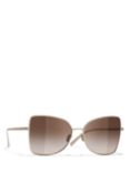 CHANEL Irregular Sunglasses CH4263T Pale Gold/Brown Gradient