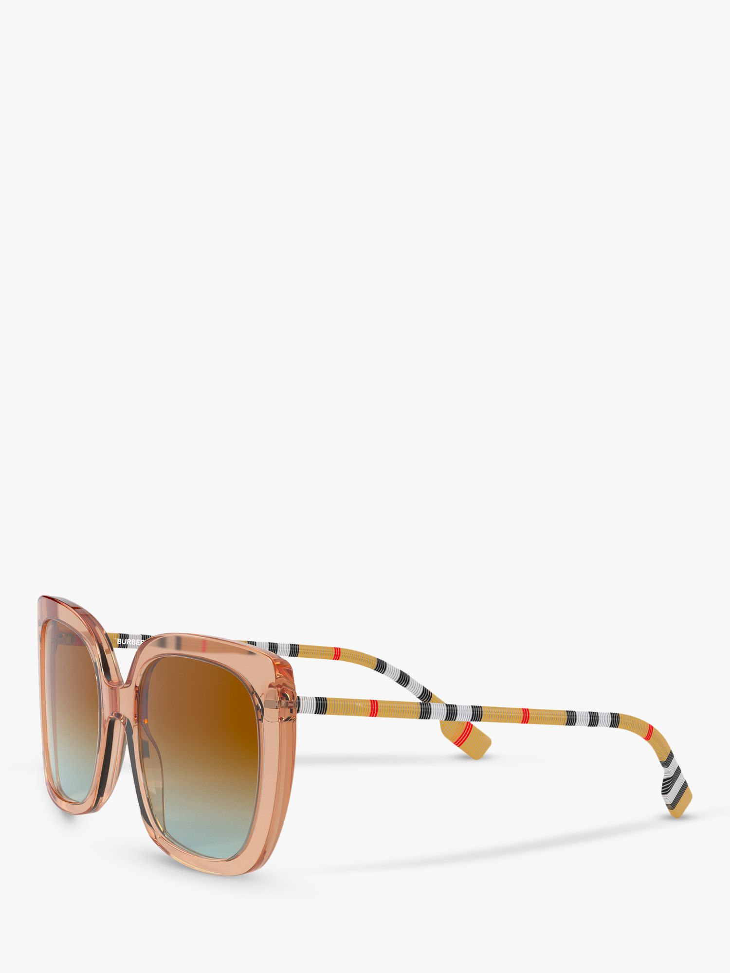 Burberry Be4323 Womens Square Sunglasses Beigebrown Gradient At John Lewis And Partners