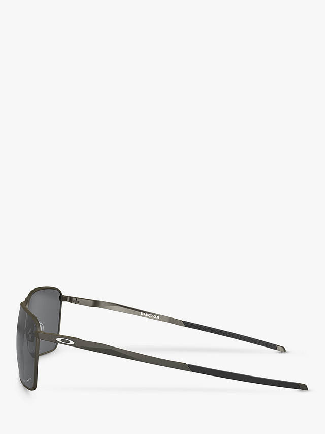 Oakley OO4142 Men's Polarised Rectangular Sunglasses, Carbon