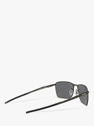 Oakley OO4142 Men's Polarised Rectangular Sunglasses, Carbon