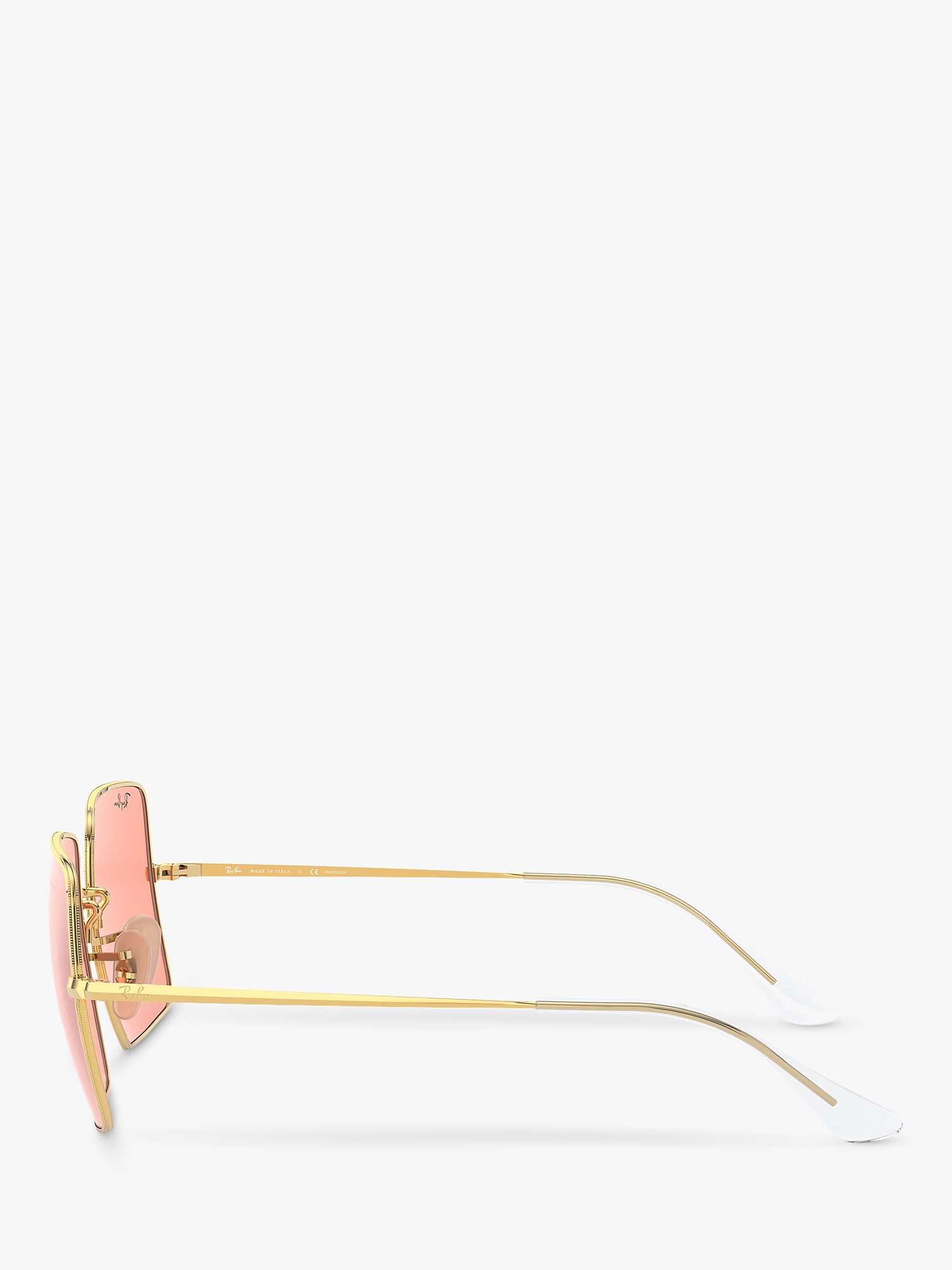 Buy Ray-Ban RB1971 Unisex Square Sunglasses, Gold/Pink Online at johnlewis.com