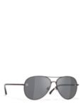 CHANEL Pilot Sunglasses CH4189TQ Matte Brown/Grey