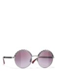 CHANEL Round Sunglasses CH4265Q Gunmetal/Grey