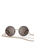 CHANEL Round Sunglasses CH4245 Pale Gold/Brown