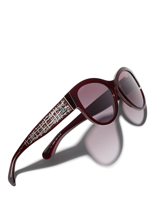 CHANEL Oval Sunglasses CH5434 Dark Red/Pink Gradient