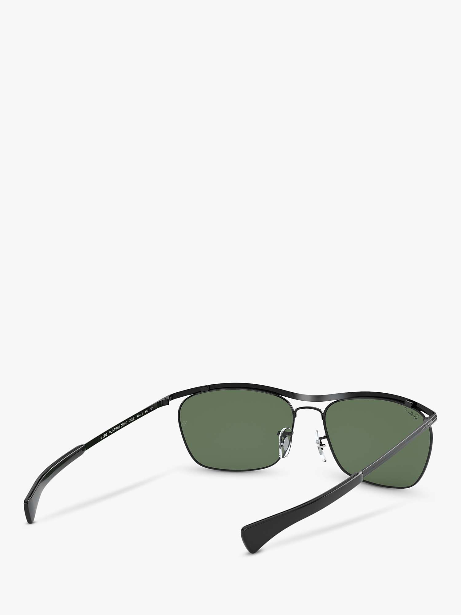 Buy Ray-Ban RB3619 Unisex Polarised Pillow Shape Sunglasses, Black Online at johnlewis.com