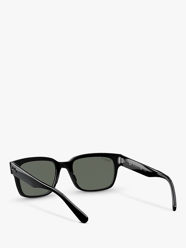 Ray-Ban RB2190 Men's Polarised Square Sunglasses, Black/Grey