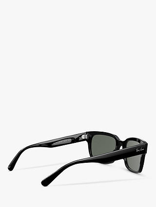 Ray-Ban RB2190 Men's Polarised Square Sunglasses, Black/Grey