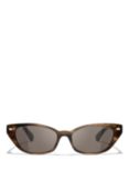 CHANEL Cat's Eye Sunglasses CH5438Q Striped Brown