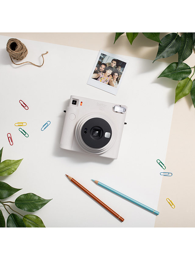 Fujifilm Instax SQUARE SQ1 Instant Camera with Selfie Mode, Built-In Flash & Hand Strap, Chalk White