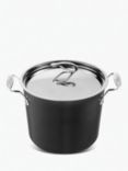 Circulon Style Hard-Anodised Aluminium Non-Stick Stock Pot & Lid, 24cm, Black