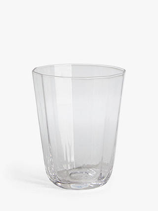 John Lewis Faceted Glass Tumbler, 250ml, Clear