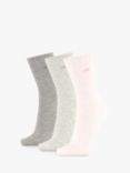 Calvin Klein Emma Roll Top Ankle Socks, Pack of 3, Light Pink/Grey Combo 006