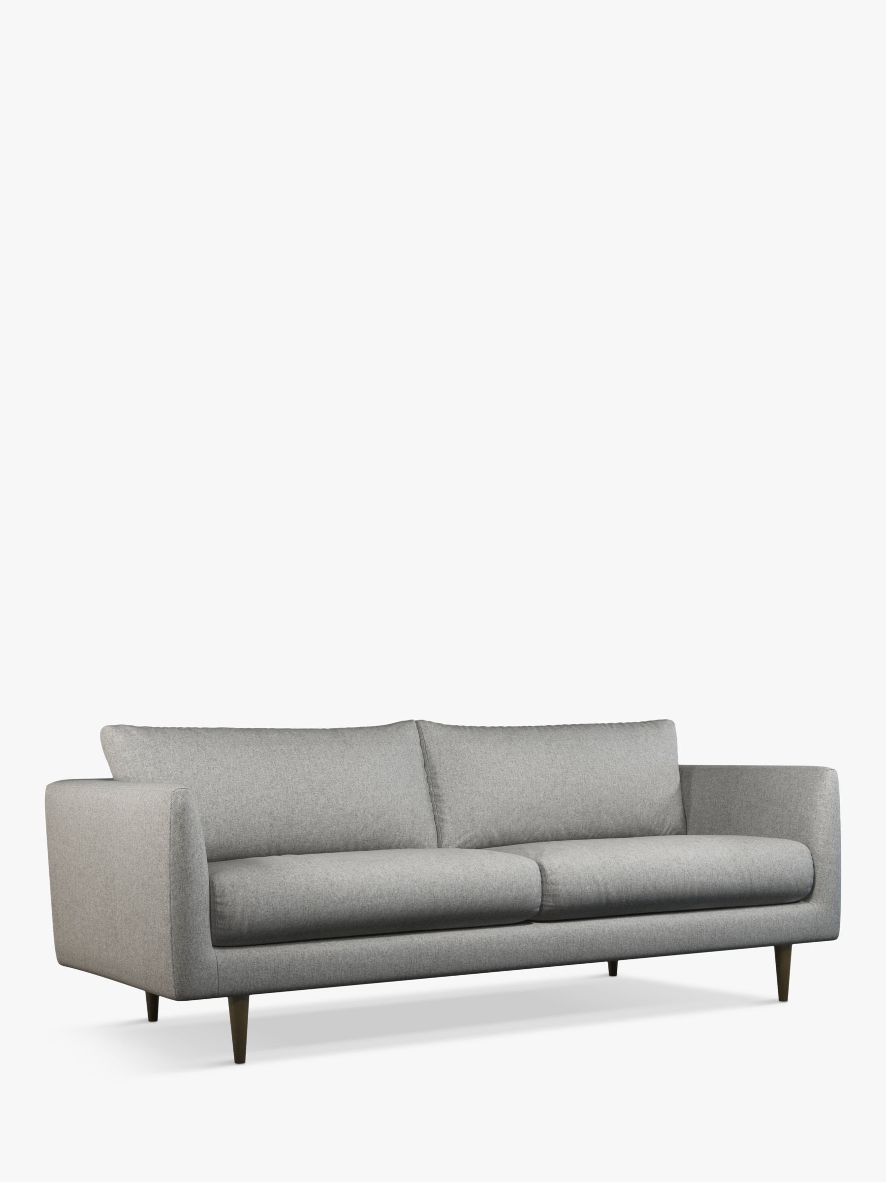 Latimer Range, John Lewis + Swoon Latimer Large 3 Seater Sofa, Cinder Grey Wool