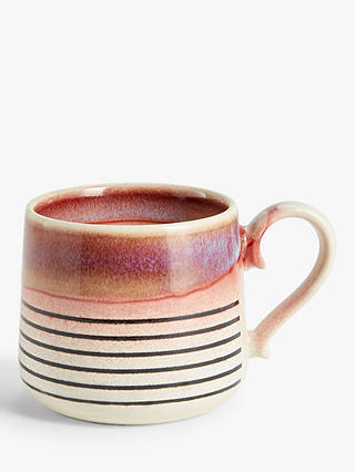 John Lewis Reactive Glaze Small Mug, 309ml, Sunset