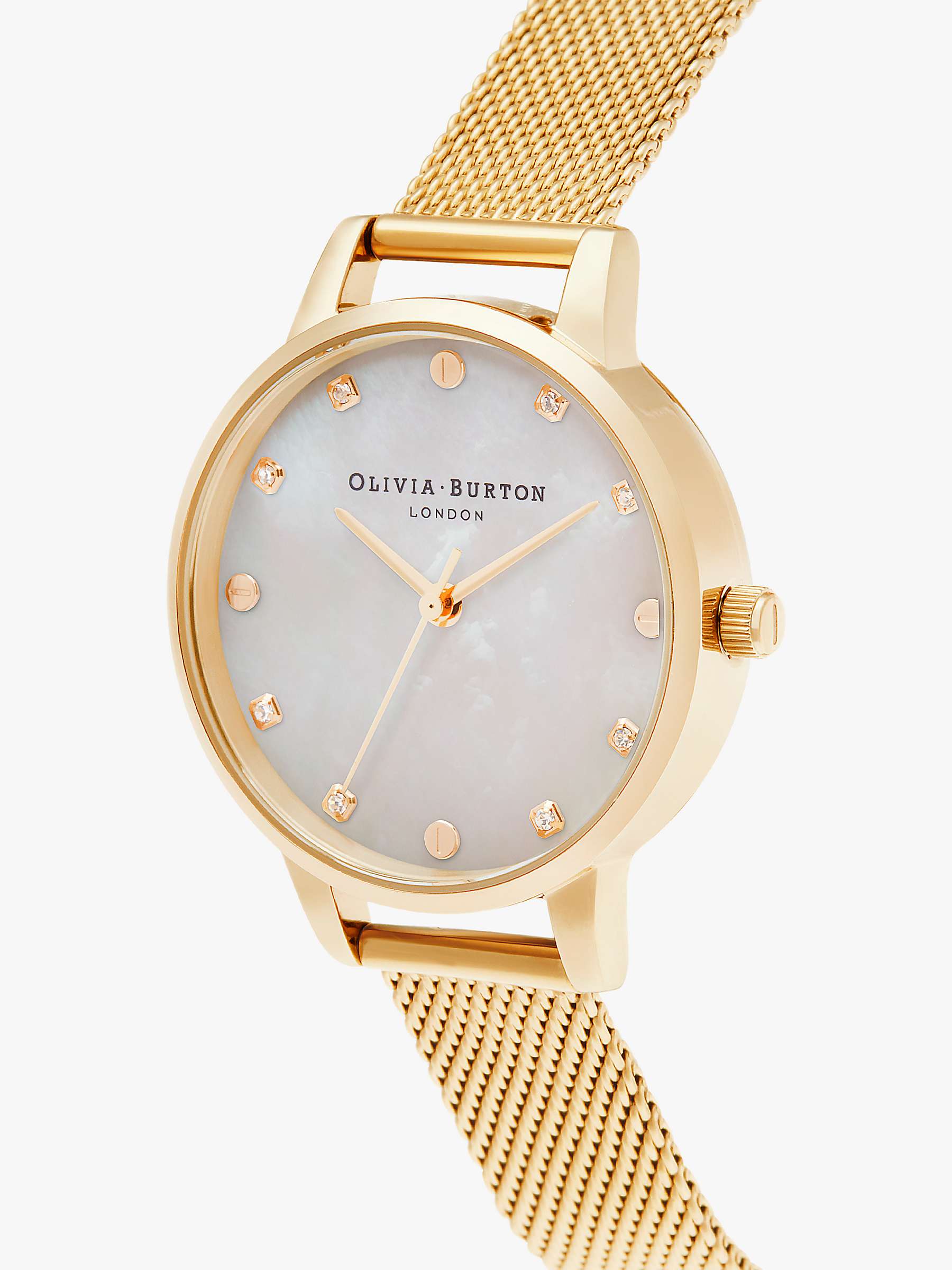 Buy Olivia Burton Women's Classic Crystal Mesh Bracelet Strap Watch Online at johnlewis.com
