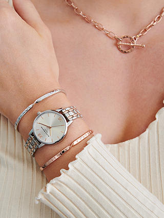 Olivia Burton Women's England Bracelet Strap Watch, Multi/Silver Ob16en01