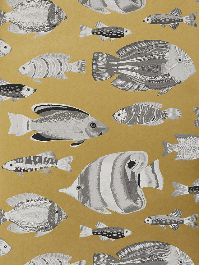 John Lewis Tropical Fish Wallpaper, Metallic
