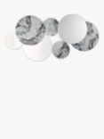Där Meco Decorative Marble-Effect Circles Wall Mirror, 70 x 120cm, Grey