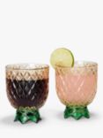 John Lewis Pineapple Stacking Glass Tumblers, Set of 2, 220ml, Yellow/Green